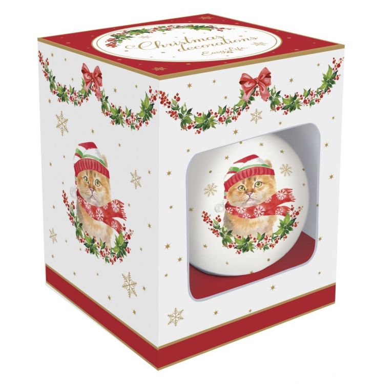 Easy Life Boule de Noël Chat Ø7cm (Ginger) - Panache (Koksijde)