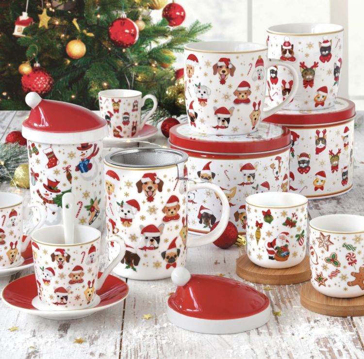 Easy Life Mug de Noël Chats 350ml avec boîte à biscuits (Multi) - Panache (Koksijde)