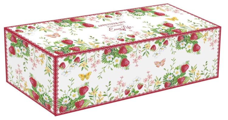 Easy Life Potjesset met houder Aardbeien (Red) - Panache (Koksijde)