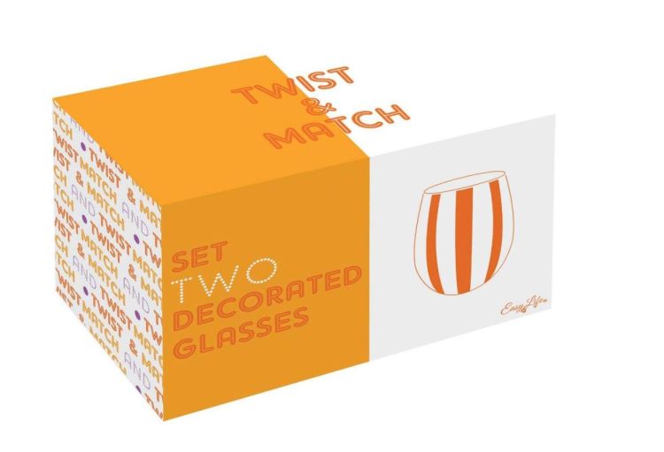 Easy Life Set 2 glazen 500ml - Orange Life (Orange) - Panache (Koksijde)
