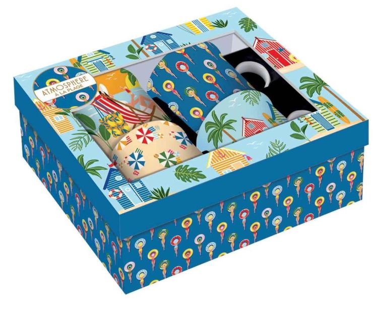 Easy Life Set 4 mugs 300ml - À La Plage (Multi) - Panache (Koksijde)