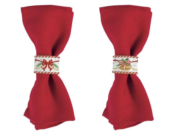 Easy Life Set 4 servetringen Kerst (Multi) - Panache (Koksijde)