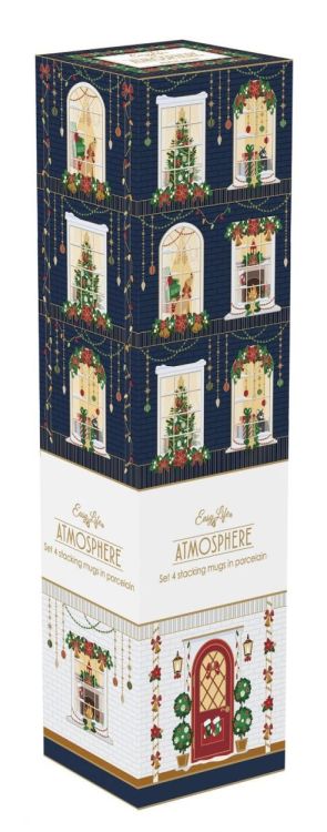 Easy Life Set 4 tassen stapelbaar (Multi) - Panache (Koksijde)