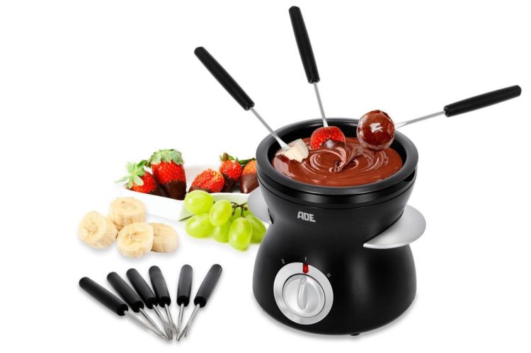 ADE Elektrische chocoladefondue met uitneembare bowl (Black) - Panache (Koksijde)