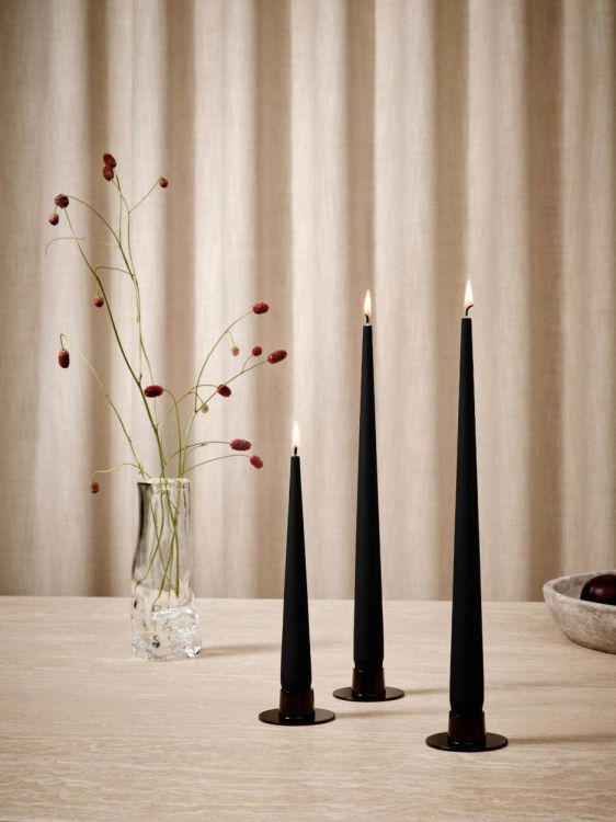 Ester & Erik Kaars Taper Candle 42cm 11u Matt Black (Matt Black) - Panache (Koksijde)