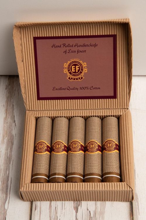 Etex Set 5 zakdoeken sigarendoosje (Multi) - Panache (Koksijde)
