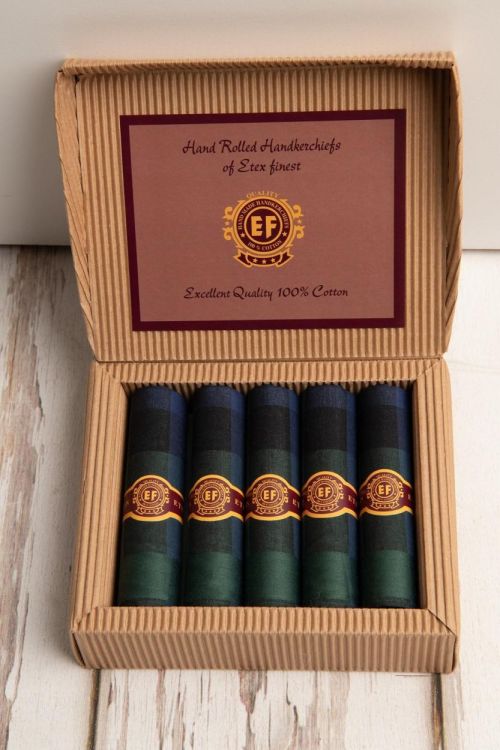 Etex Set 5 zakdoeken sigarendoosje (Multi) - Panache (Koksijde)
