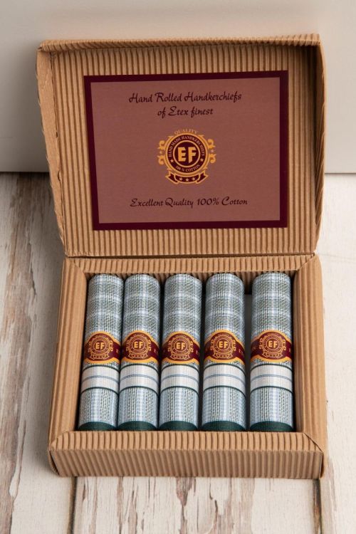 Etex Set 5 zakdoeken sigarendoosje (Multi) - Panache (Koksijde)