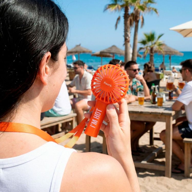 Fisura Ventilateur portable I'm Hot (Orange) - Panache (Koksijde)