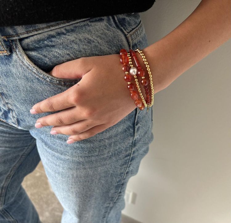 Flow Jewels Parel armband (Rood) - Panache (Koksijde)
