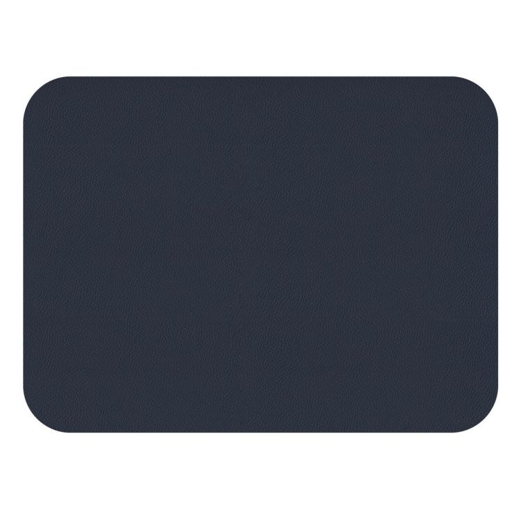 Freeform Set 2 vegan leren placemats 46x33cm - omkeerbaar (Blue Marine / Gris) - Panache (Koksijde)