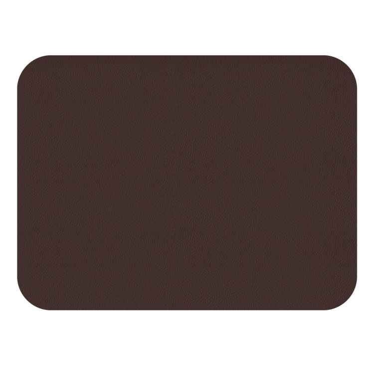 Freeform Set 2 vegan leren placemats 46x33cm - omkeerbaar (Chocolat / Blanc) - Panache (Koksijde)