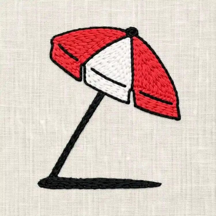 Fukuri Borduurset parasol (Multi) - Panache (Koksijde)