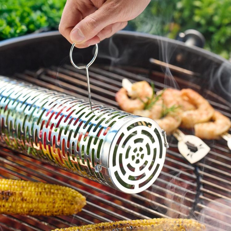Gefu Rolling grill mand BBQ 30.5cm (Grijs) - Panache (Koksijde)