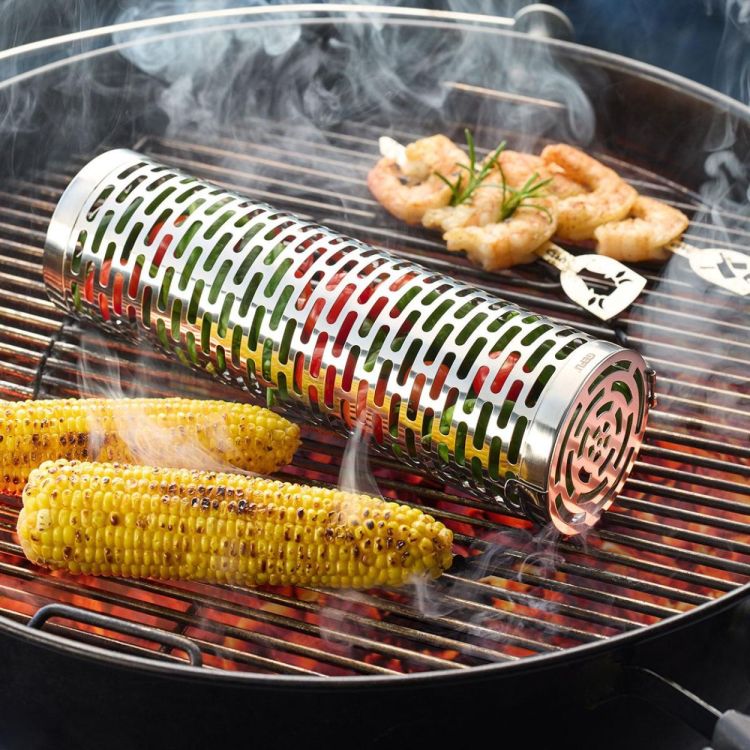 Gefu Rolling grill mand BBQ 30.5cm (Grijs) - Panache (Koksijde)