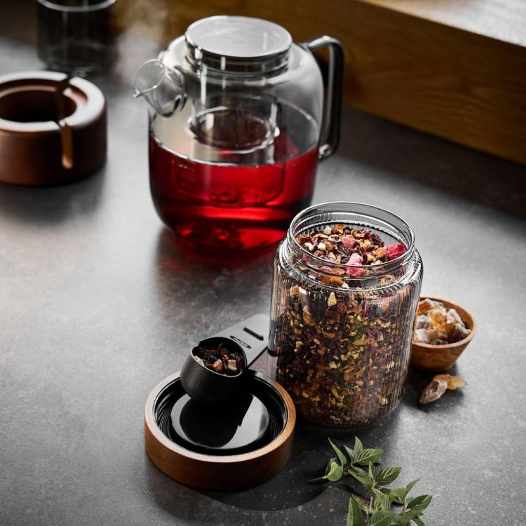 Gefu Voorraadpot gerookt glas hermetisch - koffie 700ml (Grijs) - Panache (Koksijde)