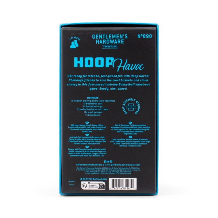 Gentlemen's Hardware Basketball Shot Game (Blauw) - Panache (Koksijde)