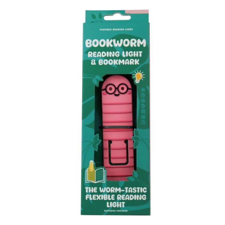 Gift Republic Reading Light & Bookmark - Bookworm (Roze) - Panache (Koksijde)
