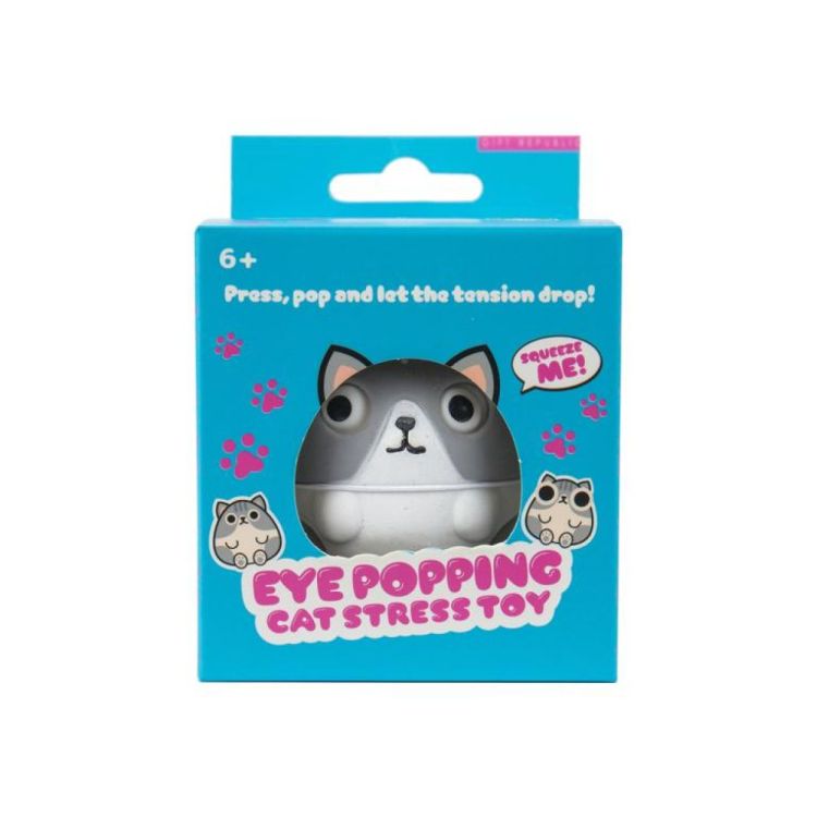 Gift Republic Stressball - Cat Eye Pop (Grijs) - Panache (Koksijde)