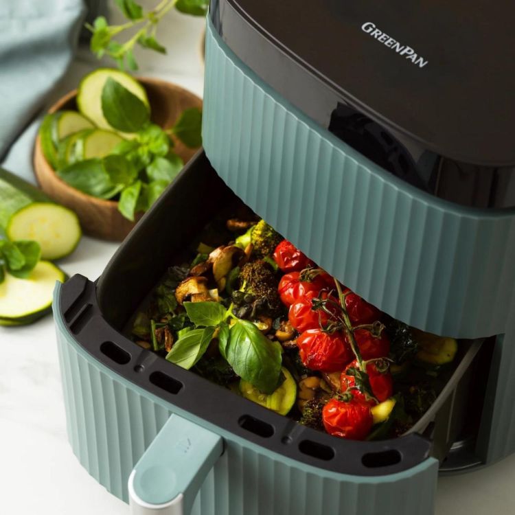 GreenPan Bistro Silhouette XL Airfryer 5L Smokey Blue (Smokey Blue) - Panache (Koksijde)