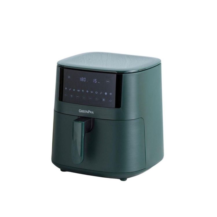 GreenPan Bistro XXL Airfryer 7,2L + Sandra Bekkari Snelle & Gezonde airfryer-recepten (Pine Green) - Panache (Koksijde)