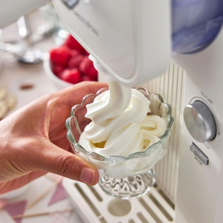GreenPan Machine à Glace Italienne & Slush Frost 1,87L + Livre de Recettes + 4 Verres (Cream) - Panache (Koksijde)