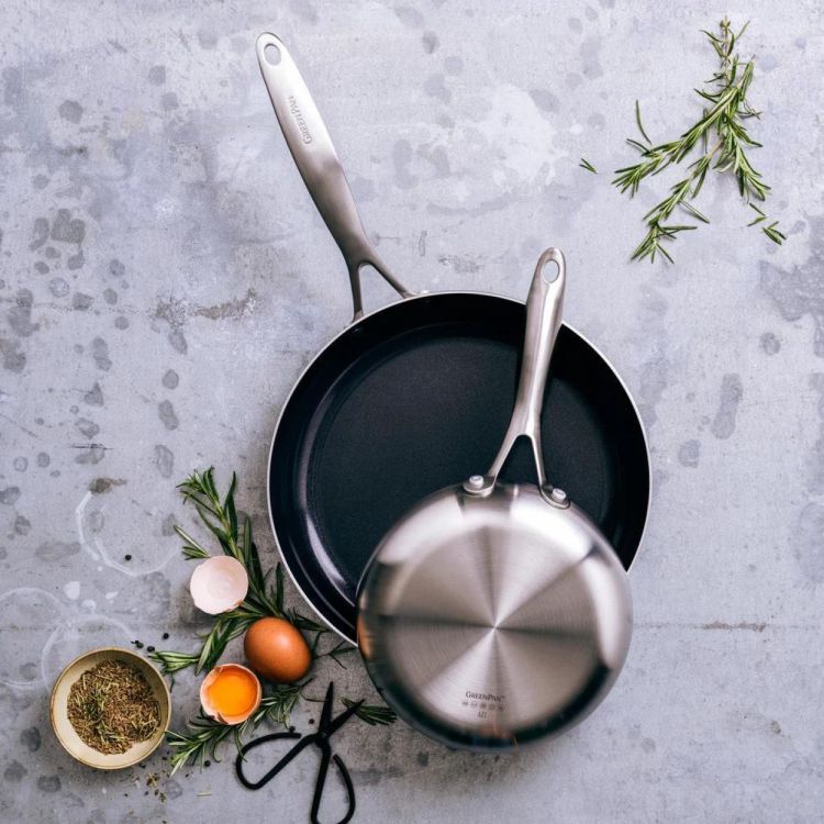 GreenPan Geneva pannenset 20+28cm (Grijs) - Panache (Koksijde)