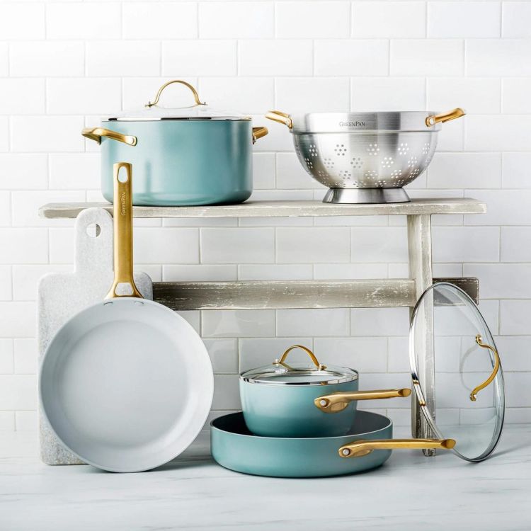 GreenPan Padova pastaset 24cm 3-delig (Smokey Blue) - Panache (Koksijde)