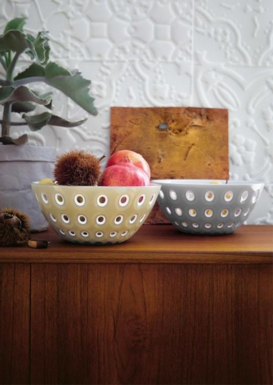 Guzzini Le Murrine L bowl (Grey/White/Yellow) - Panache (Koksijde)