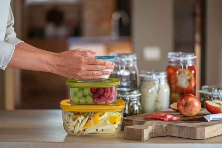 Guzzini Set 3 bewaardozen glas vierkant laag S-M-L (Multi) - Panache (Koksijde)