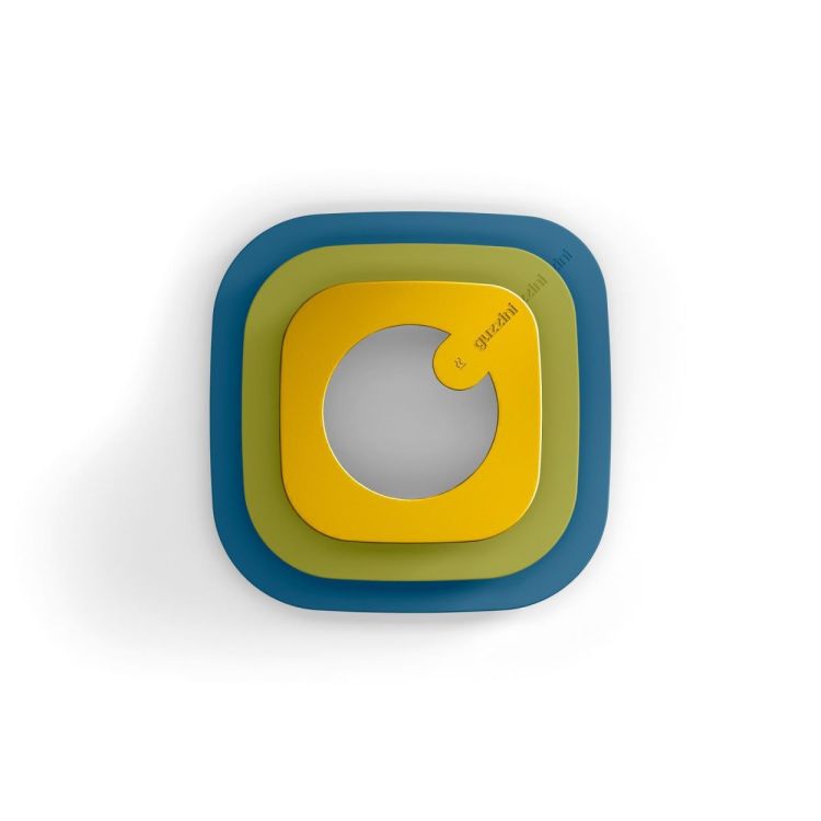 Guzzini Set 3 bewaardozen glas vierkant laag S-M-L (Multi) - Panache (Koksijde)