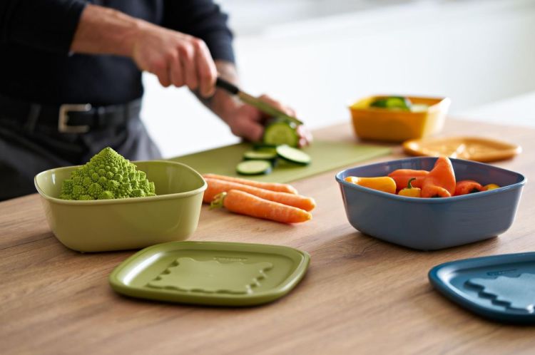 Guzzini Set 3 bewaardozen vierkant S Basic (Multi) - Panache (Koksijde)