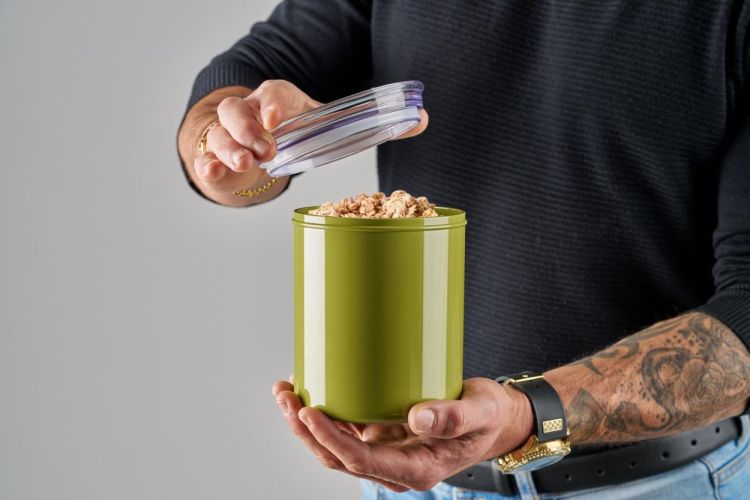 Guzzini Set 3 voorraadpotten 2x1L + 1x 0.5L (Avocado green) - Panache (Koksijde)