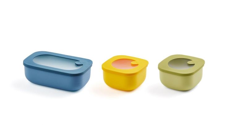 Guzzini Set 3 bewaardozen 1x rechthoekig + 2x vierkant S (Multi) - Panache (Koksijde)