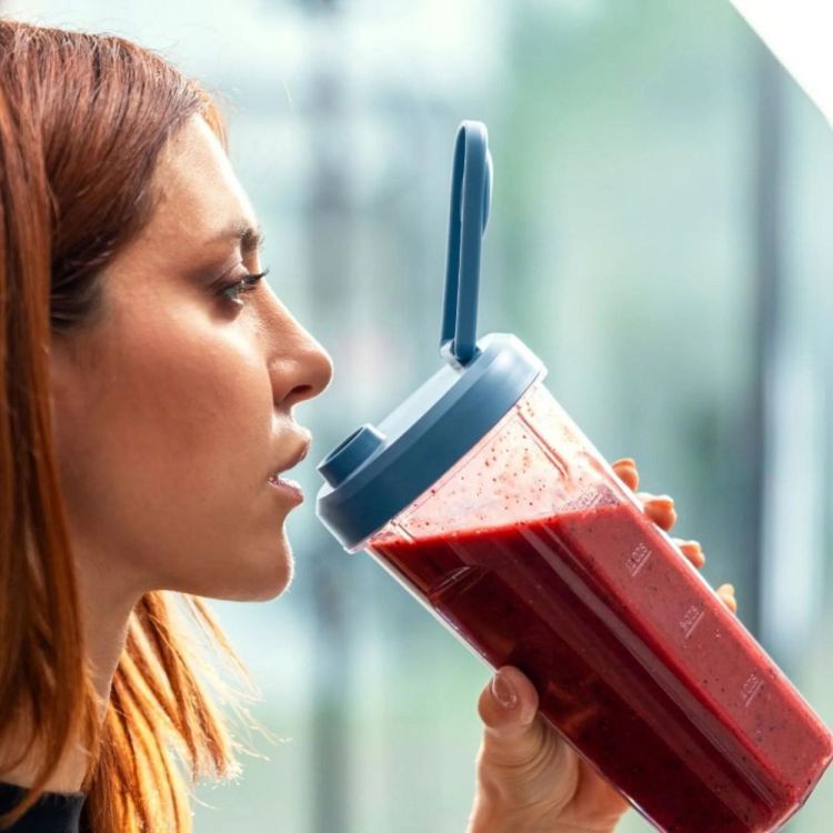 Guzzini Blender On-the-Go Sous Chef + 2 gourdes (Navy Blue) - Panache (Koksijde)