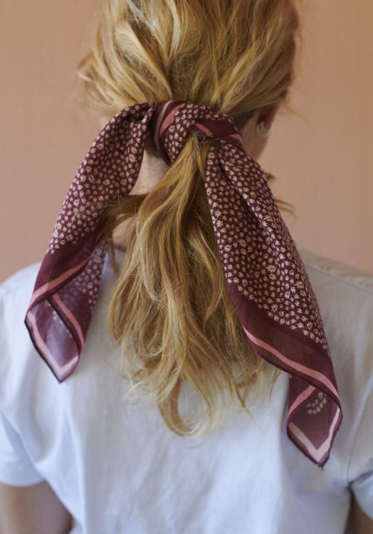 Habiba Autumn Leaf Bandana (Burgundy) - Panache (Koksijde)
