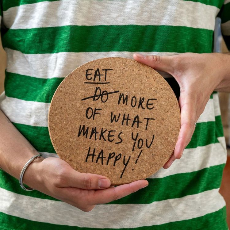 Helen b Dessous-de-plat XL Eat More of What Makes You Happy (Kurk) - Panache (Koksijde)