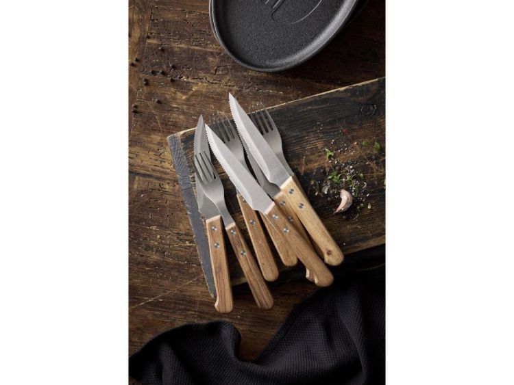 HOLM 8-delige steakset Acacia (Acacia) - Panache (Koksijde)