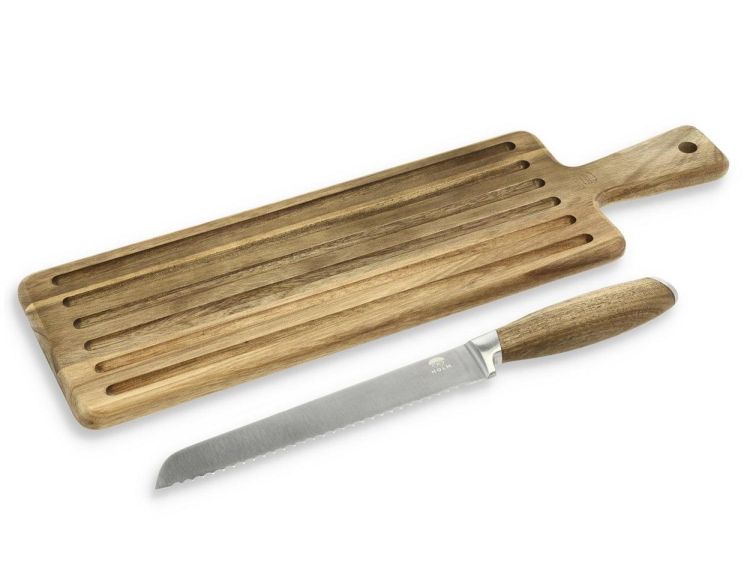 HOLM Set broodmes met broodplank Acacia (Acacia) - Panache (Koksijde)