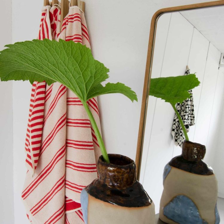 Homehagen Serviette de plage Retro Stripe 100x150cm (Red) - Panache (Koksijde)