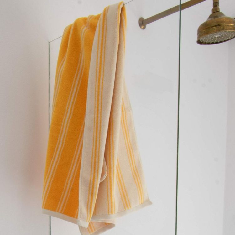 Homehagen Serviette de plage Retro Stripe 100x150cm (Yellow) - Panache (Koksijde)