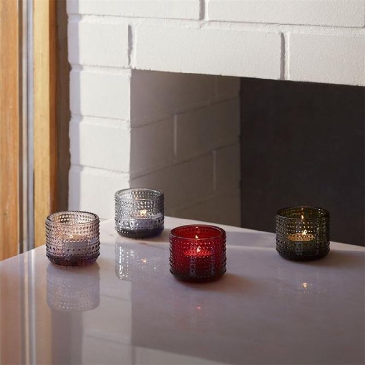 iittala Tealight candle holder 64mm Kastehelmi (Cranberry) - Panache (Koksijde)