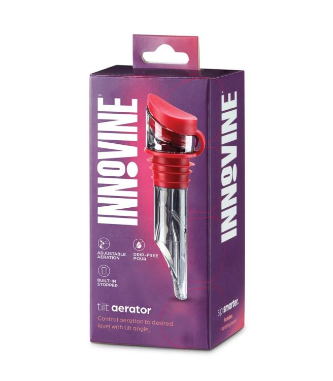 Innovine Bec verseur et bouchon à vin avec aérateur (Framboos) - Panache (Koksijde)