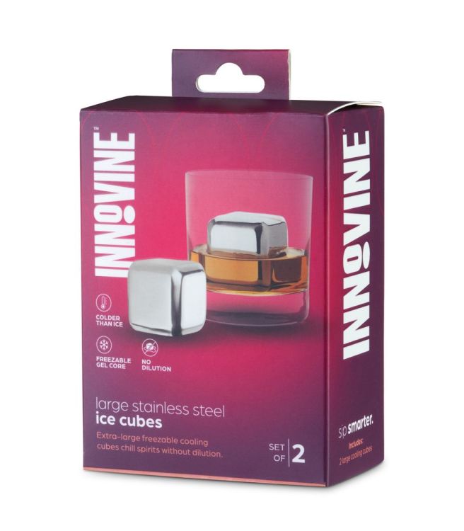 Innovine Set 2 XL ijsblokjes inox (Grijs) - Panache (Koksijde)