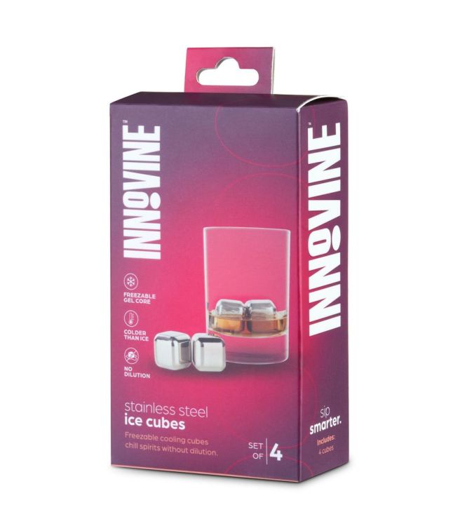 Innovine Set 4 ijsblokjes inox (Grijs) - Panache (Koksijde)