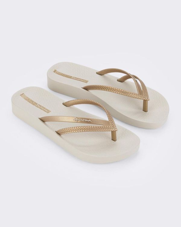 Ipanema Anatomic Bossa Soft slippers (Beige/Gold) - Panache (Koksijde)