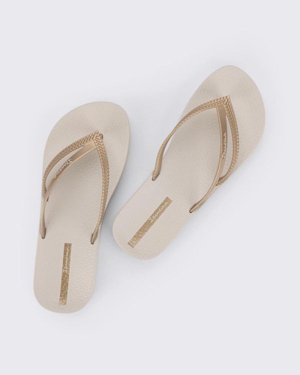 Ipanema Anatomic Bossa Soft slippers (Beige/Gold) - Panache (Koksijde)