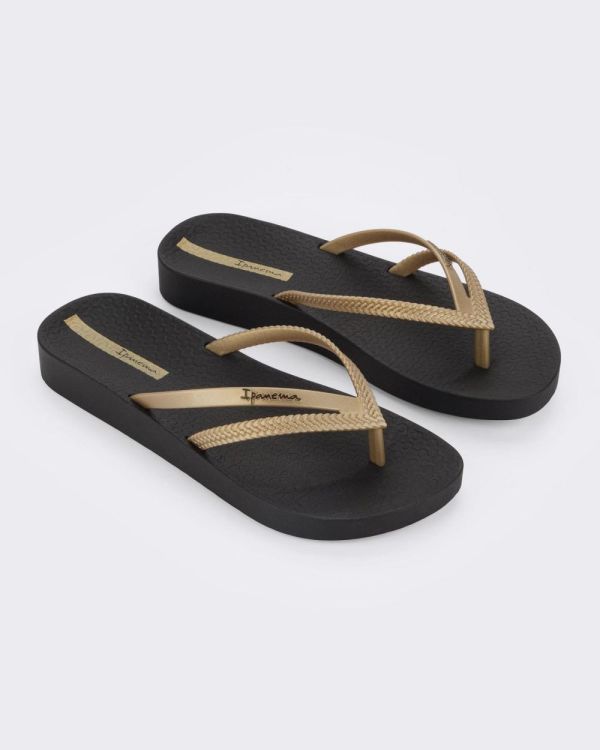 Ipanema Sandale Bossa Soft (Black/Gold) - Panache (Koksijde)