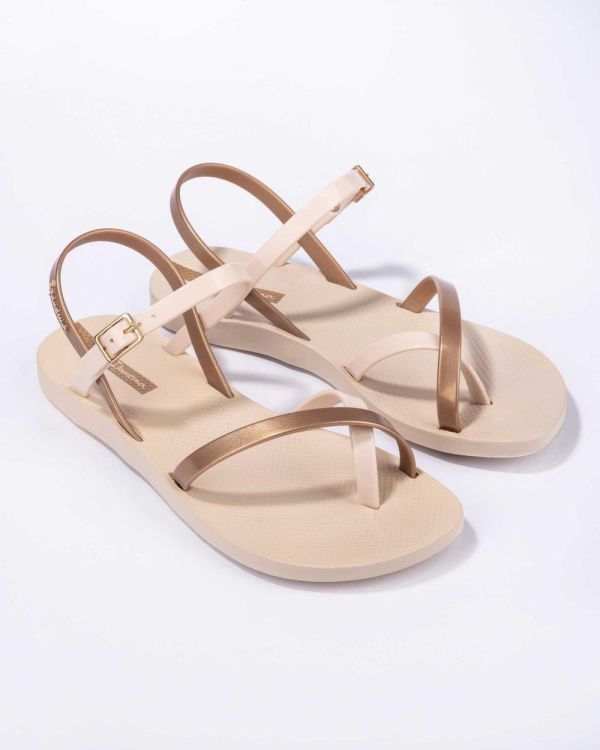 Ipanema Slipper Fashion Sandal (Beige/Gold) - Panache (Koksijde)