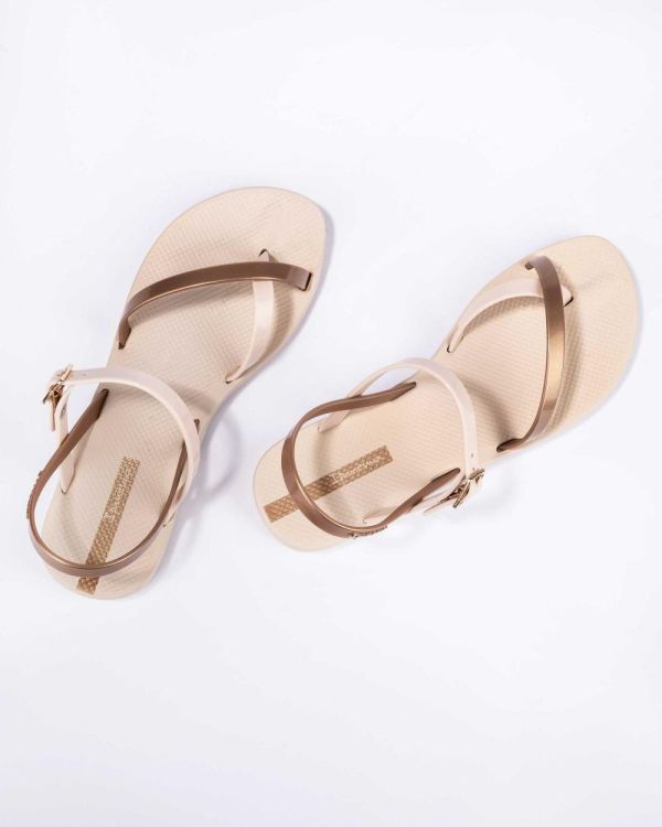 Ipanema Slipper Fashion Sandal (Beige/Gold) - Panache (Koksijde)